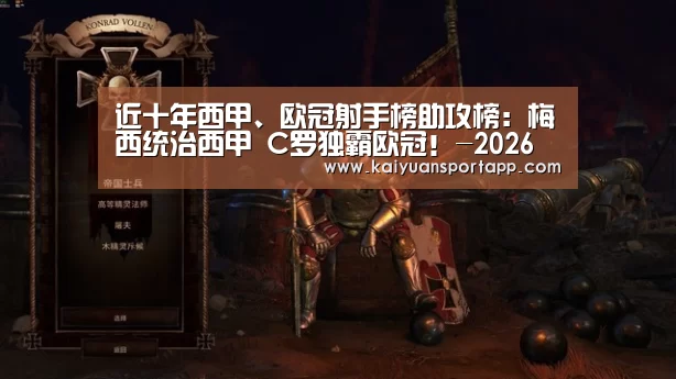 近十年西甲、欧冠射手榜助攻榜:梅西统治西甲 C罗独霸欧冠!-2026世界杯买球官网(图3) 2026世界杯买球官网
